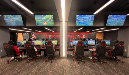 The College converted the former WOH's Place to an Esports Arena on the lower level of the Todd W...