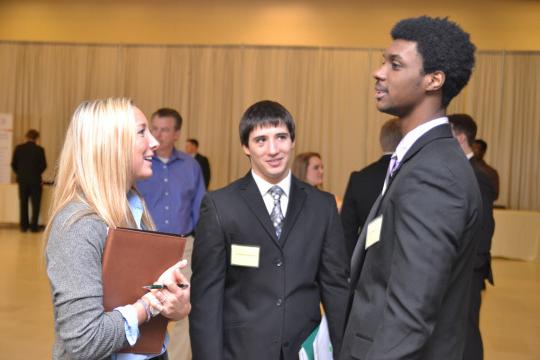 Students prepare for the job market at the Career Fair.