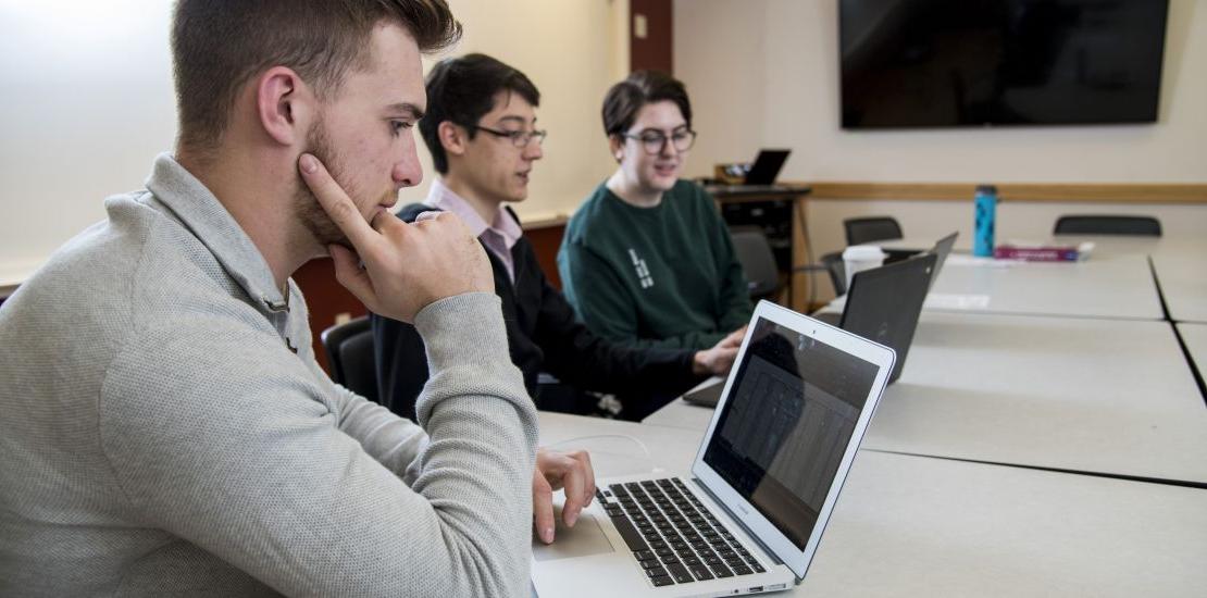 Students pursuing a computer science major at Carthage College in Wisconsin undergo hands-on, pro...